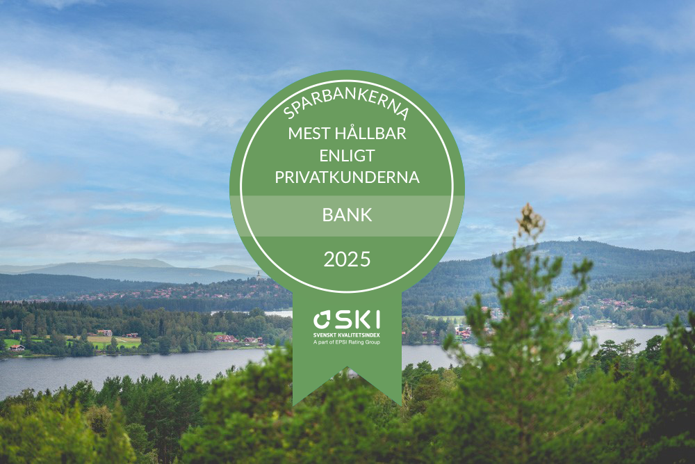 Medalj till Sparbankerna för mest hållbara banken enligt kunderna 2025.